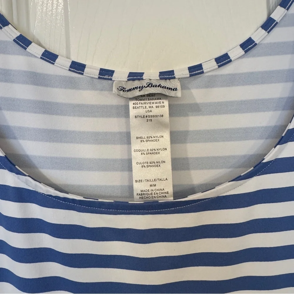 Tommy Bahama Blue and White Striped Swim Coverup Dress - Picture 5 of 11